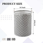 Patelai 3 Pieces Large Laundry Hamper Round Collapsible Organizer Storage Bin Waterproof Foldable Dirty Clothes Laundry Basket for Home Bathroom(Geometric)