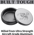 2.5inchBEIJIATE Magnetic Metal Can, Holder, Metal Container, Carved Tin with Magnetic Closure, Aluminum Container, Slim Pouch Can, zyn metal can,zyn container Storage Box (Gray)