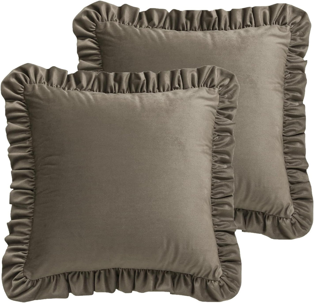 bilin gaier Designer Velvet Solid Throw Pillow Cover,Set of 2,22"x22"