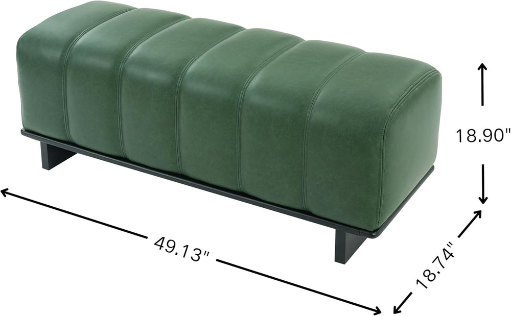 Christopher Knight Home Lamie 49.13" Faux Leather Upholstered Dining Ben...