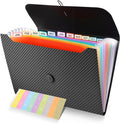 File Organizer, 13-Pocket Expanding Folder + Large Accordion Divider | Great for Home, Office, Travel & Classroom
