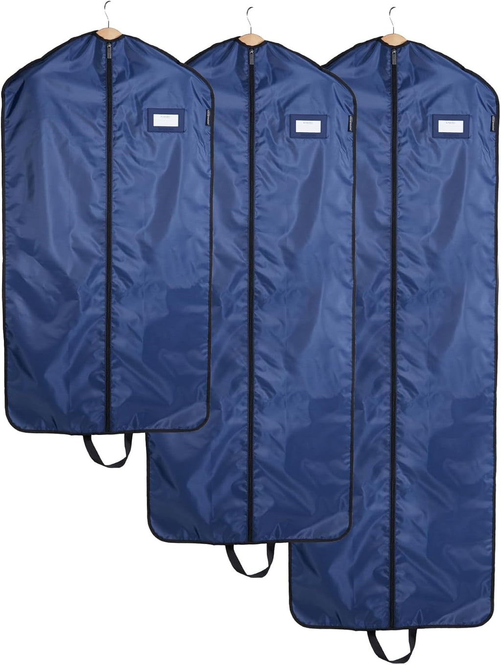 Covermates Garment Bag Set for Closet Storage and Travel, Blue | durable polyester construction, label window, zipper closure, carrying handles, 3-year warranty
