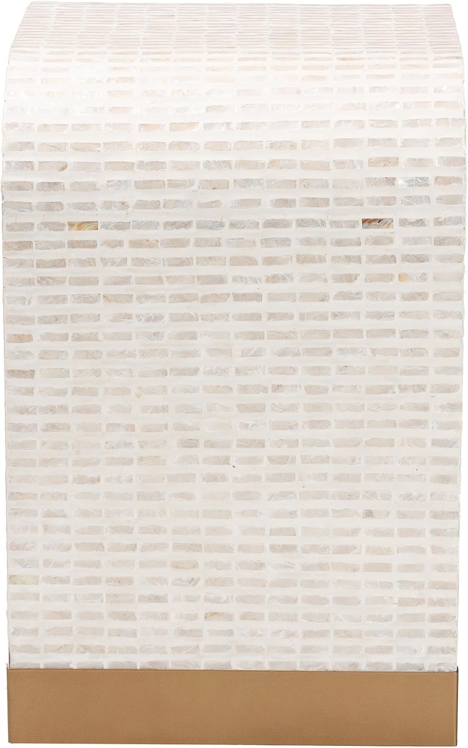 Bali & pari Carlyn Coastal Beige and White Mother of Pearl Capiz Shell En...