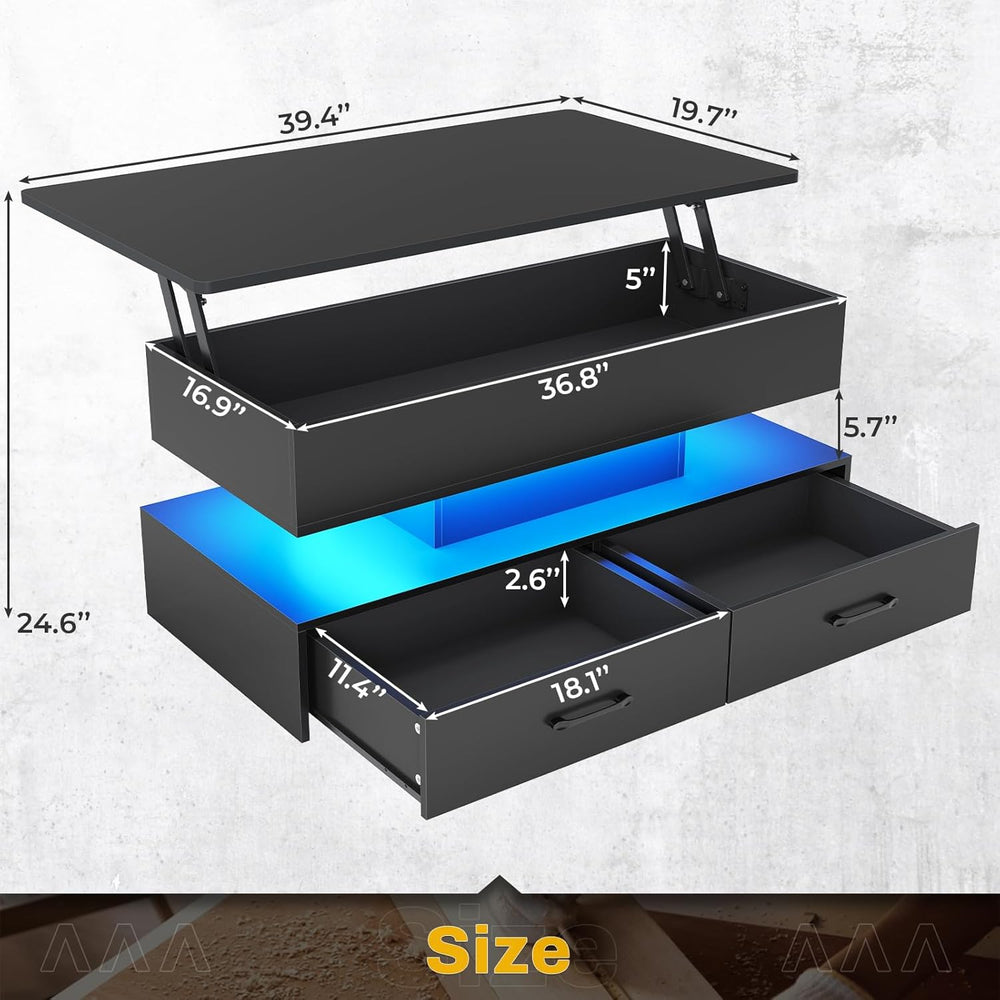 SEDETA 40" Lift Top Coffee Table, Coffee Tables with Storage for Living ...