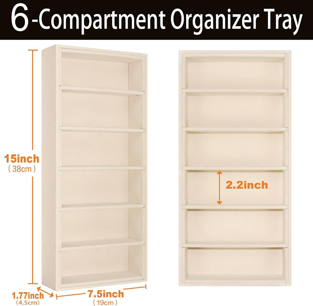 2 Pack Velvet Sunglasses Tray Stackable Eyeglasses Display Case Removable Jewelry Organizer Tray for Multiple Glasses, Reading Glasses, Earring Necklace Jewelrys Showcase, Beige