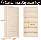 2 Pack Velvet Sunglasses Tray Stackable Eyeglasses Display Case Removable Jewelry Organizer Tray for Multiple Glasses, Reading Glasses, Earring Necklace Jewelrys Showcase, Beige