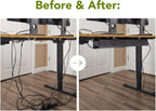 PERFECT POSTURE Mesh Cable Organizer – Under Desk Cable Management with Adjustable Straps, Flexible Mesh, Easy-Access Design, & Standing Desk Compatible – 37.4” (White)