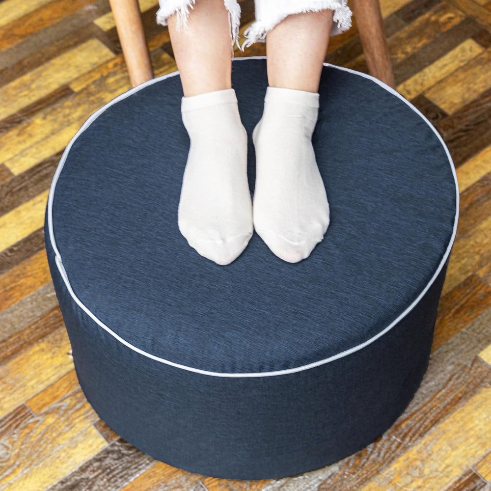 Outdoor Ottomans for Patio Pouf Waterproof Fade-Resistant Ottoman Foot Rest f...