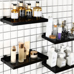 Coume 4 Pcs Grid Panel Display Shelf 11.8 x 7.87 Inch Metal Display Rack Gridwall Shelving Wall Organizer Grid Wall Panels Hanger Accessory for Crafts Room, Garage, Workbench, Office, Retail