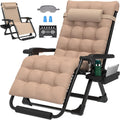 29In XL Zero Gravity Chair, 440LBS with Cushion | Anti Gravity Recliner Lounge Chair with Aluminum Alloy Lock & Footrest, 90-170° Adjustable, for Lawn Patio Indoor Outdoor