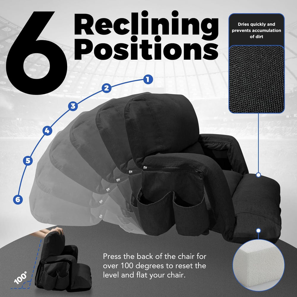 Wide Stadium Seats With Back Support, Exclusive "Sofa Style" Design...