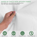 Bridal Wedding Garment Bag Cover Protector 72'' Long White Gown Dress Clothes Storage with 10'' Gusseted and Accessories Pouch for Women Travel Closet Prom
