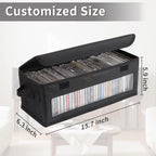 Home CD Storage Box, Tape Cassette Display Stand With Handle, Movie Box, DVD, Optical Disc Rack, Suitable For Living Room And Desktop