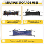 Ripeng 6 Pcs 15.7“ Light Duty Extension Cord Storage Reel Durable H-frame Extension Cord Holder Hose Organizer Wrap, Black