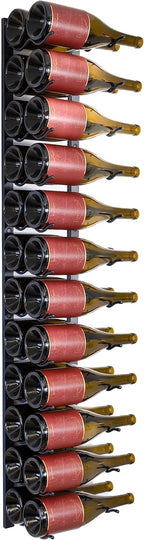 Jagged Ridge Wine Rooms - Premium Wall Mounted Metal Wine Rack - 24 Wine Bottles Holder - Modern Wine Rack, Matte Black - Space Saving for Home, Kitchen, Bar - Designed in Canada by Wine Enthusiasts