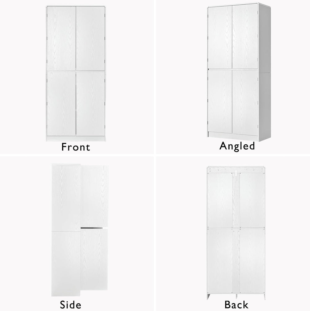 72" Tall Pantry Cabinet with 8 Door Shelves, 250lb Heavy Duty Storage Cu...