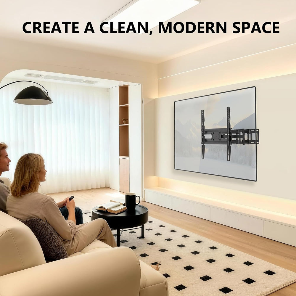 WALI Full Motion TV Wall Mount for 32–70 Inch TVs – Dual Articulating Mount w...