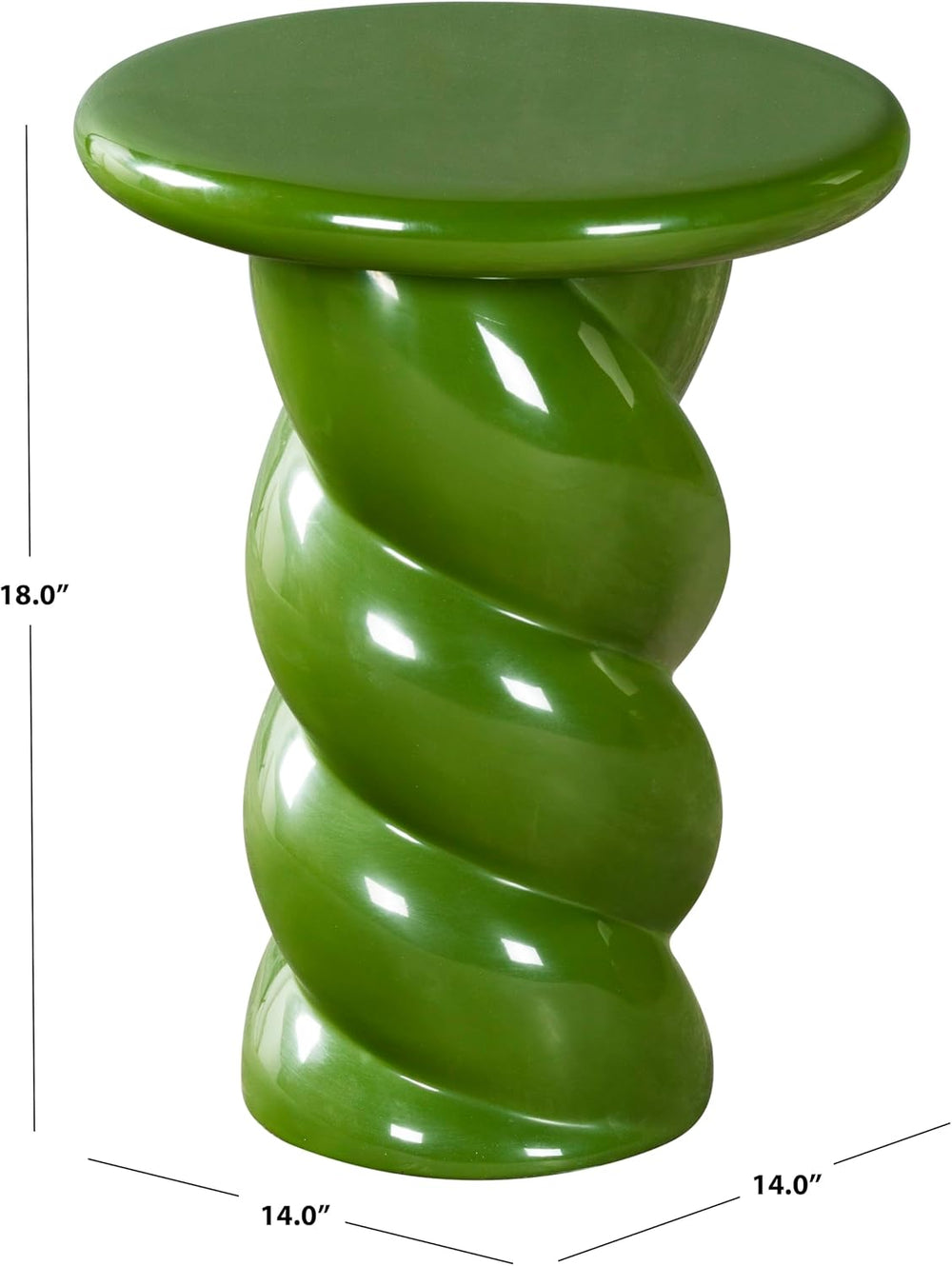 SAFAVIEH Couture Collection - Noelly Olive Green Concrete Accent Table, Conte...