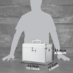 Storage Lock Box with Combination code, Lockable Medicine Storage Case, Empty First Aid Box, Security Lock Box, Multipurpose Lockbox for Home and Outdoor Use (Silver, Large)