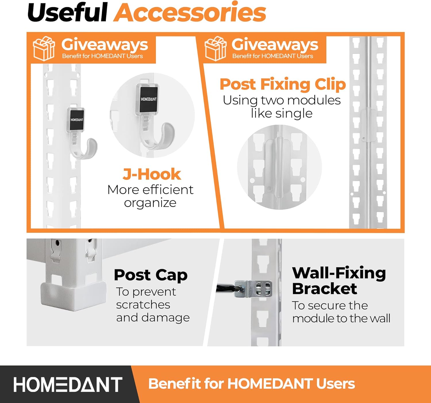 HOMEDANT 5 Tier Storage Shelves Adjustable Laminated Boltless Garage Metal Shelving Unit Heavy Duty Utility Rack Shelf Warehouse Pantry Closet Kitchen (4, (M) 35.9" W, White)