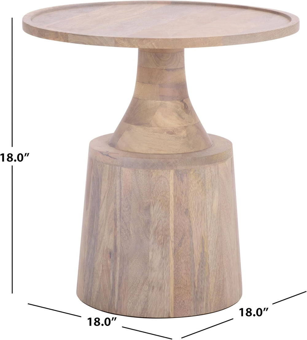 SAFAVIEH Home Collection - Javier Accent Table with Whitewashed Solid Wood Fi...