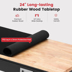Work Bench with Storage Adjustable Workbenches with Drawer for Garage 48 Inch Rubber Wood Top Garage Workbench with Pegboard, Power Outlets for Woodworking,Home, Office, Workshop