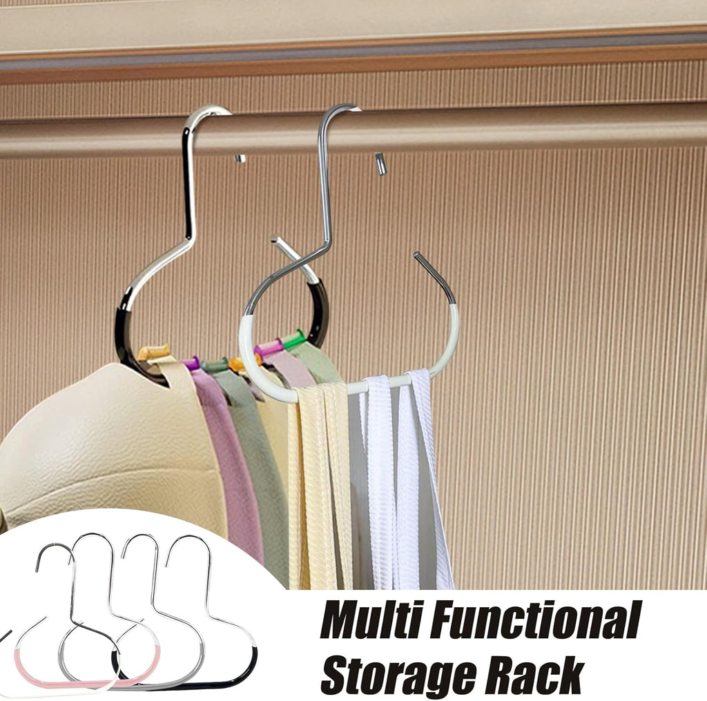 Maximize Closet Space with Versatile Storage, Hat Hangers for Closet, Hat Organizer, Multi-Functional Organizer Space Saving for Hats, Ties, Scarves, Delicate Fabrics (4pcs*Mix)