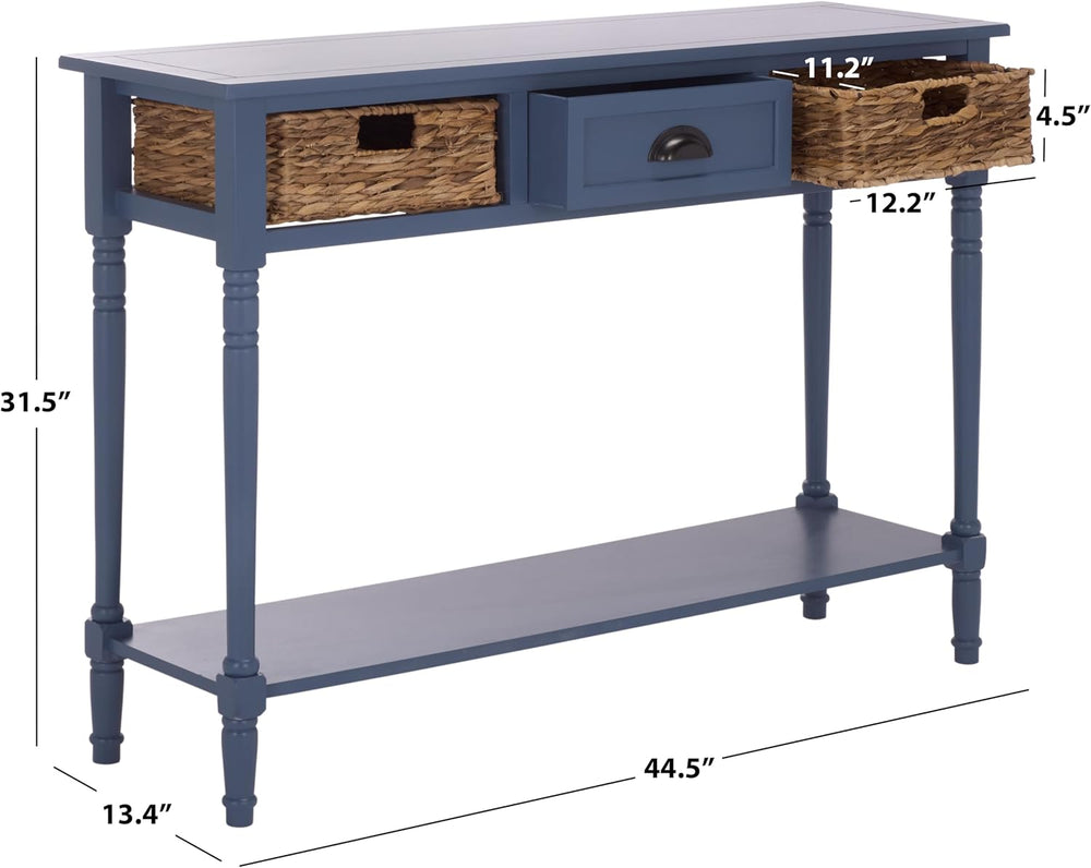 SAFAVIEH Home Collection - Christa Entryway Console Table, Blue Solid Wood 3-...