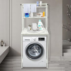 Over Washer and Dryer Shelves,Dryer Storage Shelf,3 Tiers Laundry Room Storage and Organizer Standing Shelf,Height Adjustable Laundry Room Shelves, Load-bearing Capacity 22lbs (White 3 Tiers)
