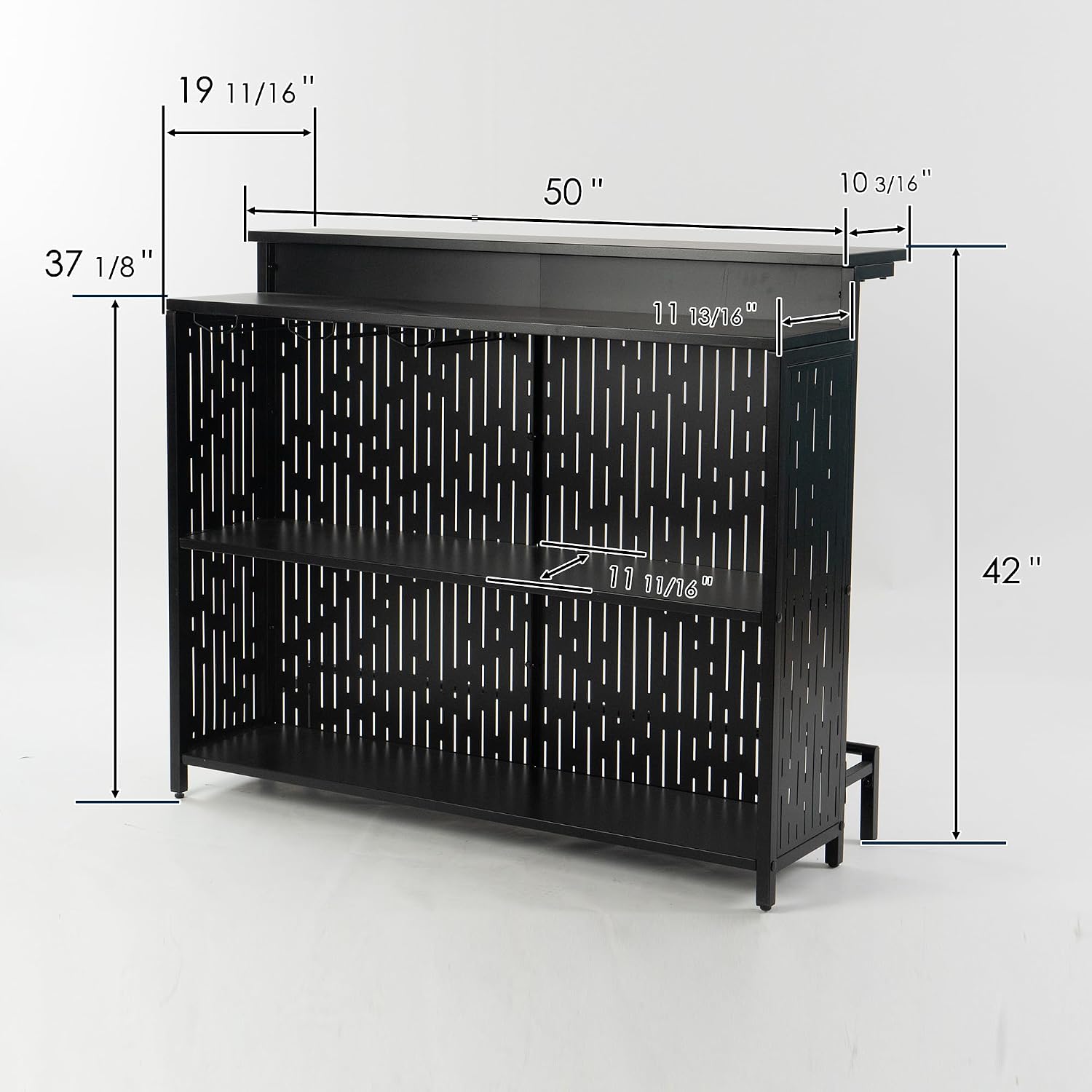 Kozyard Home Bar Cabinet with Storage Cabinet and Shelves | Black Indoor Bar Cabinet for Kitchen, Dining Room, Living Room, Home Bar Furniture