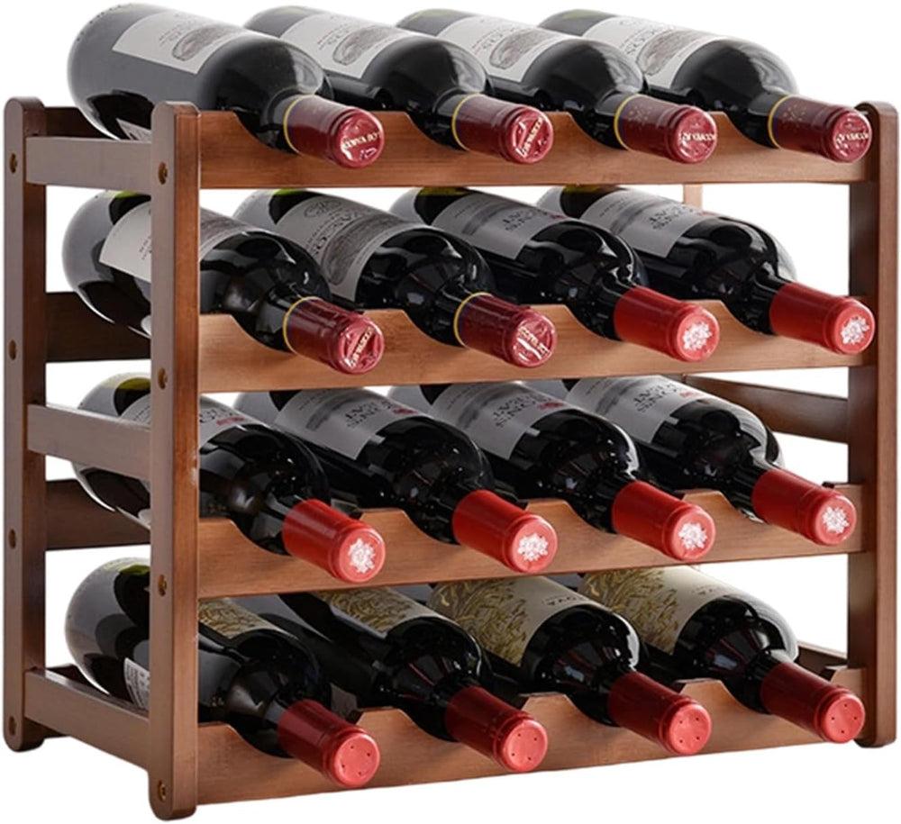 Wine Rack Countertop, 16 Bottle Wine Racks for Wine Bottles Storage Display, ...