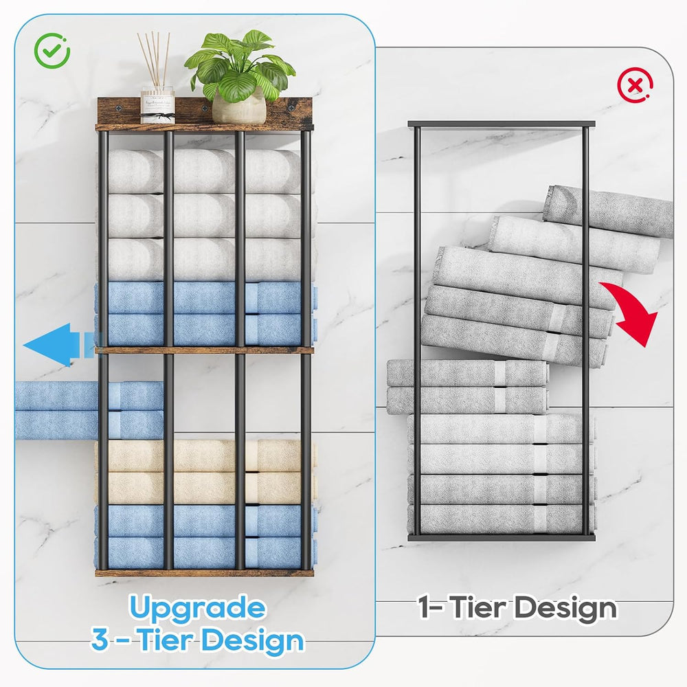 Towel Racks for Bathroom Wall Mounted, Updated 4 Bar Wall Towel Holder