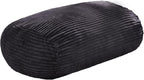 Hobestluk 4FT Bean Bag Chairs Adult Bean Bag with Portable Handle Comfy Large Bean Bag Chair with Removable Cover for Living Room Bedroom or Reading Nook (Stripe Dark Grey, 4FT)