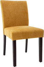 Watson & Whitely Upholstered Dining Chairs Set of 4, Fabric Armless Dining Room Chairs with Solid Wood Legs & Back Side Chair for Kitchen, Living Room, Restaurant, Bright Yellow