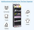 Over the Door Shoe Organizer Fit Big Shoes Large Shoe Rack for Door Hanging Shoe Organizer for Closet Door Storage Boots, Black