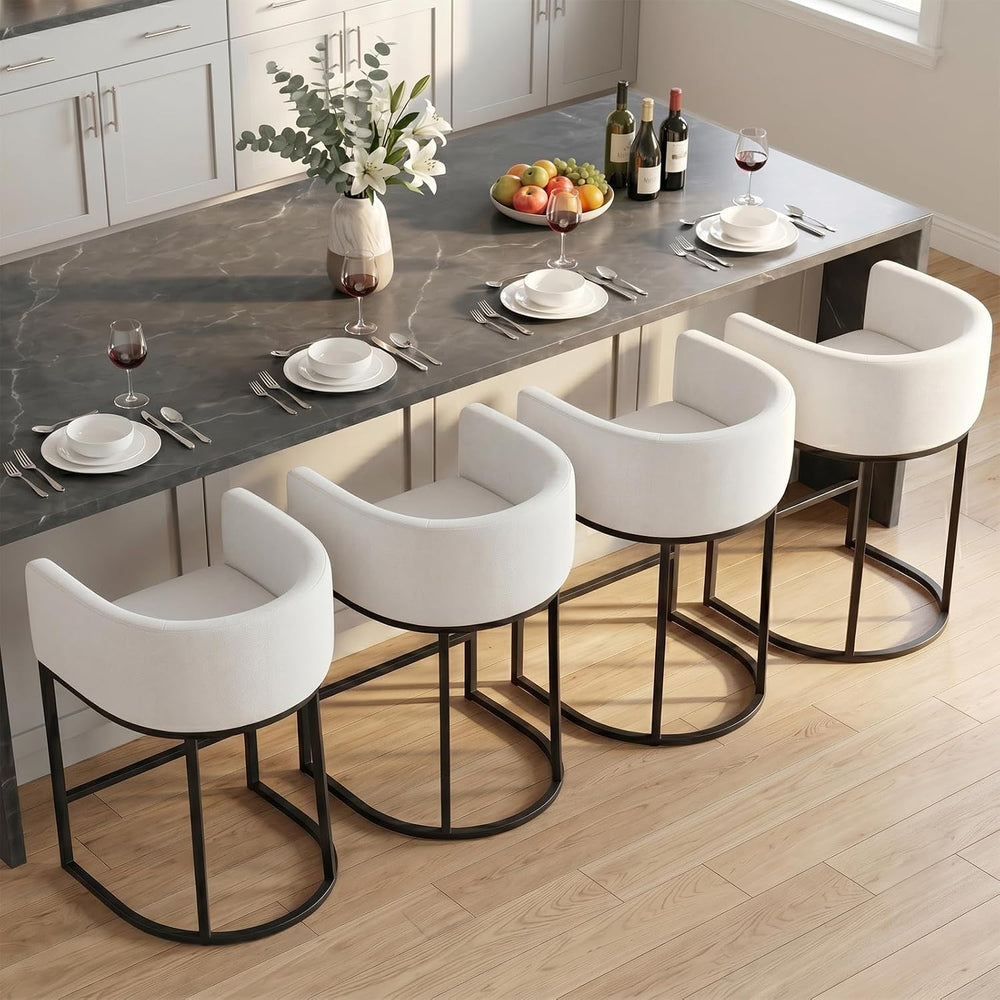 Counter Height Bar Stools Set of 4, 24 Inch Seat Height Barstools for Dining ...