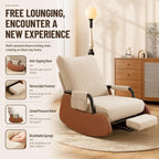 Nursery Glider Rocking Chair Rocking Chair with Foot Rest Nursery Chair, Wear Resistant Washable Corduroy Cover Ergonomic Foldable Stable Frame for Apartment Nursery