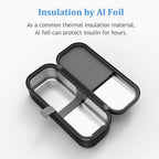 SHBC Medical Cooler Insulin Vial Carrying Travel Case TSA Approved Protector for Diabetic with One Ice Pack Black