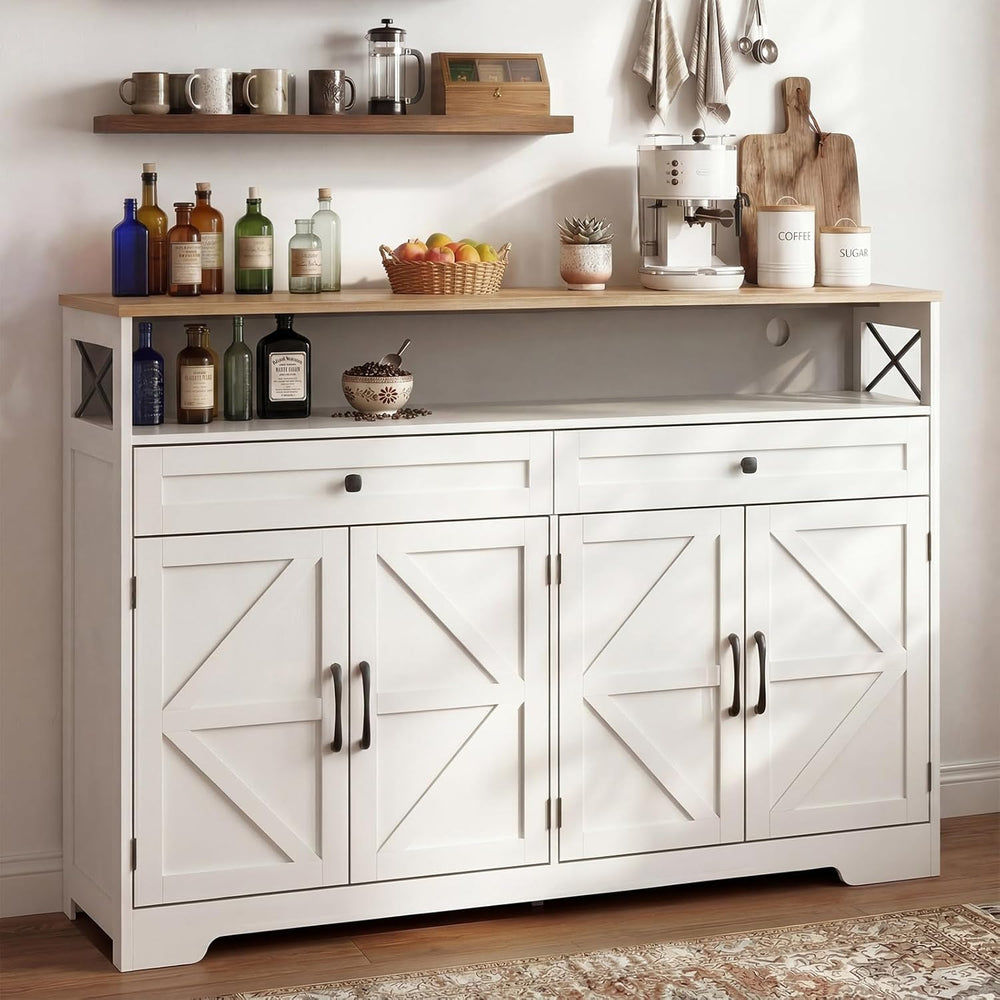 Lahomie Sideboard Buffet Cabinet with Storage, 47" Kitchen Buffet Cabine...