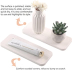 2 Pcs Water Absorbing Stone Trays, Kitchen/Bathroom Sink Soap Dish, Diatomite Tray Used for Hand Soap & Cosmetic Bottles in The Modern Home, 3.54" W x 9" L, White