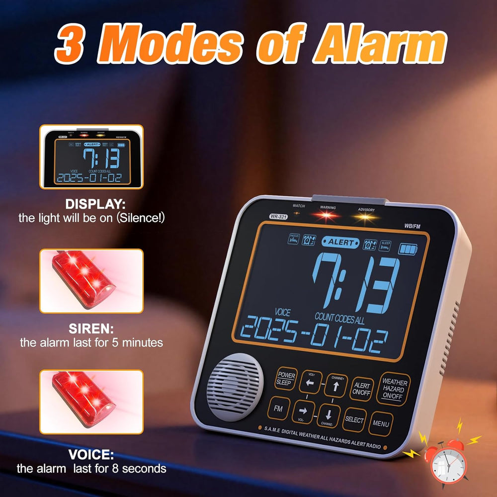 NOAA Weather Alert Radio for Home - S.A.M.E. Localized Programming