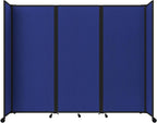 Versare Room Divider 360 Portable Wall Partition | Folding Panels | Large Freestanding Divider | Locking Wheels | Temporary Room Separator