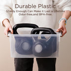 17QT Plastic Storage Bins with Lids, 5Packs Stackable Containers | Large Clear Storage Box with Durable Latching Organizing for Garage,Closet,Kitchen