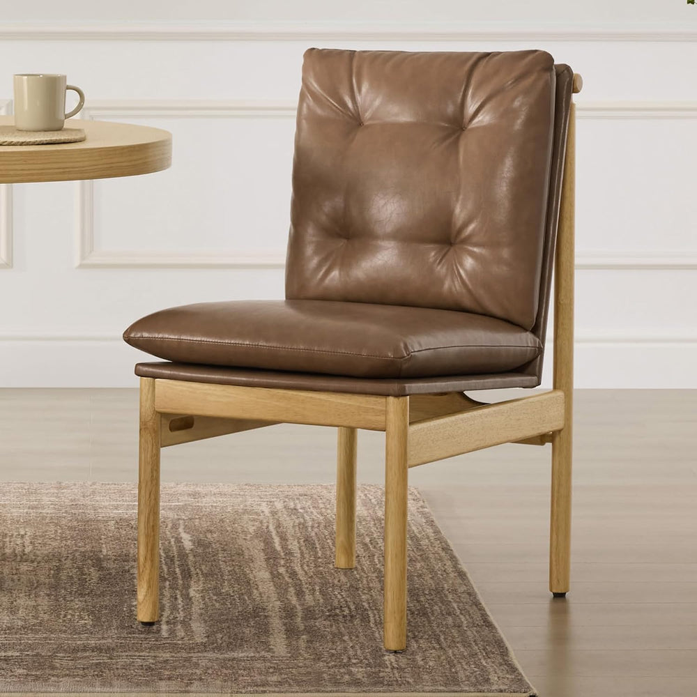 CHITA Dining Chairs Set of 2, Mid Century Modern Upholstered Kitchen Chairs w...