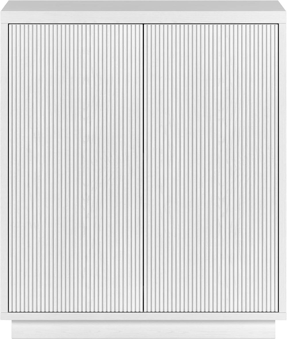 Henn&Hart 28" Fluted Accent Cabinet, Sideboard Buffet, Cloud White |...