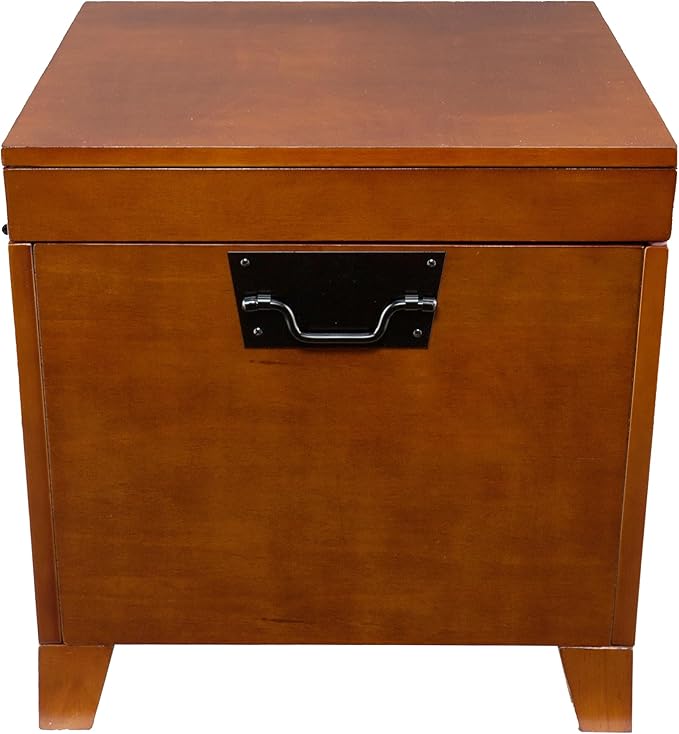 SEI Furniture Pyramid Storage Trunk Coffee Table, Mission Oak
