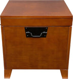 SEI Furniture Pyramid Storage Trunk Coffee Table, Mission Oak