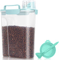 TBMax Pet Dog Cat Food Storage Container 5 to 7 lbs with Can Cover and Mixing Spoon, Airtight Bird Seed Container, Cat Food Storage Dispenser, Kibble Storage Dog Treat Bin -Light Blue