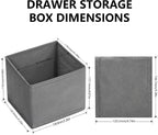 3 Pcs Dresser Drawer Organizers, Collapsible Sock and Underwear Drawer Organizer for Clothes Underwear Socks Clothing Bra Storage Basket Bins(1 Large, 2 Small)(Grey)