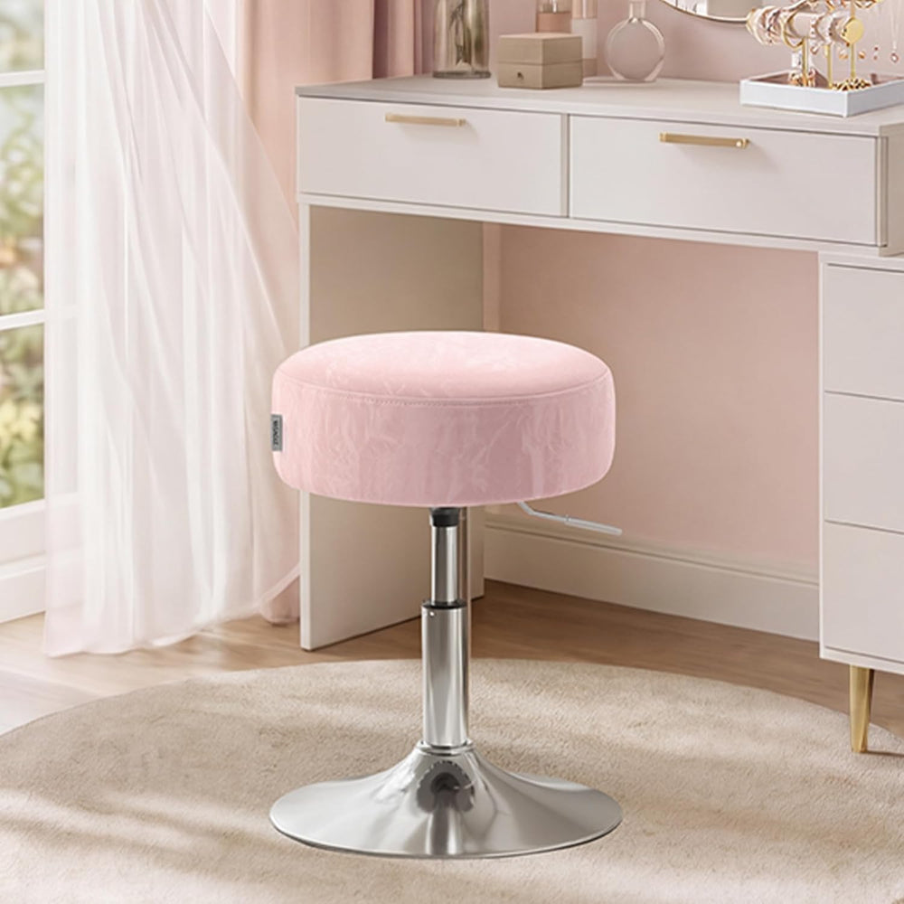 VASAGLE Bar Stool Set of 1, 360° Swivel Vanity Stool, Thick Cushion | Makeup ...